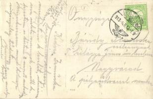 1913 Segesvár, Schässburg, Sighisoara; folyópart / river bank, photo