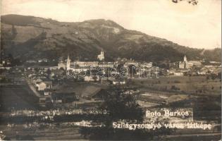 1940 Szilágysomlyó, Simleu Silvaniei; látkép / panorama view. Foto Burkos, photo 1940 Szilágysomlyó visszatért So. Stpl
