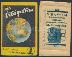 Vegyes papírrégiség tétel: asztali naptár, cca 1940 teniszverseny fotója, egyéb