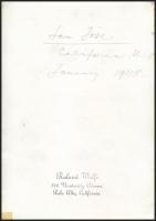 1948 dr. Kiss Ferenc (1875-1941) anatómai professzor előadást tart San Joseban. R. Wolffe pecséttel ...