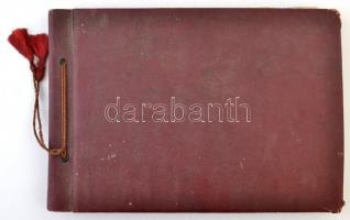 cca 1930 Egyedi tenisztörténeti album fotókkal és újságkivágásokkal, főleg Körmöczy Zsuzsa roland Ga...