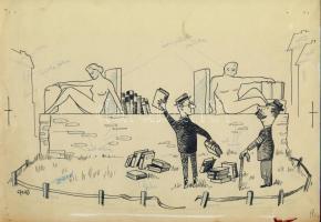 Gerő Sándor (1904-1977) 29x21cm grafika