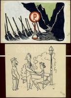 Gerő Sándor (1904-1977) 2 db grafika