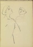 Ismeretlen művész 4 db rajza