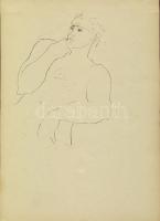 Z.Gács György (1914-1978) 4 db vázlatrajz