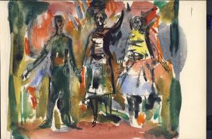 Z.Gács György akvarell (1914-1978) 20x28 cm