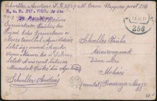 Austria-Hungary Field postcard &quot;K.u.K. INF. RGT. No.23. 29. Marschbaon&quot; + &quo...