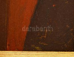 Baticz Levente (1941-): Asztali csendélet. Olaj, farost, jelzett, kertben, 60×80 cm