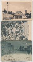 11 db RÉGI olasz városképes lap / 11 pre-1945 Italian town-view postcards