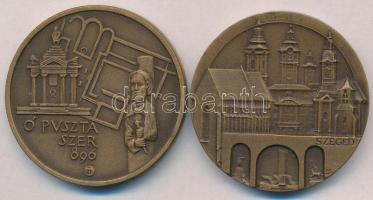 Lapis András (1942-) DN "Szeged / Szeged Tourist" Br emlékérem (42mm) + DN "Szeged To...