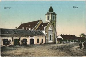 Vasvár, Fő tér, templom, Fogyasztási szövetkezet. 1925. Emléklap a Vasvári Fogyasztási szövetkezet 25 éves fennállására