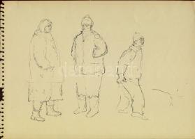 Z. Gács György (1914-1978) 4 db vázlat