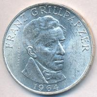 Ausztria 1964. 25Sch Ag Franz Grillparzer T:1-,2 Austria 1964. 25 Schilling Ag Franz Grillparzer C:AU,XF Krause KM#2895.1