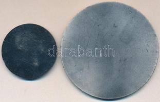 DN "Budapest" fém emlékérem pár (39,5mm és 70mm) T:2 patina