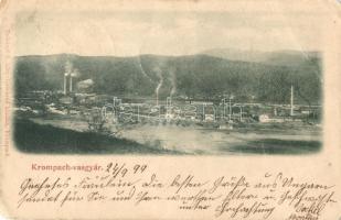 1899 Korompa, Krompach; vasgyár. Balkányi S. kiadása / iron factory (EB)
