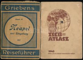 1904-1952 6 db különféle turisztikai kiadvány: zsebatlasz, Grieben's Reiseführer, stb., példány...