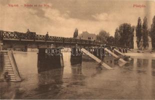 Pöstyén, Piestany; Brücke an der Wag / Vág-híd, Meteor fényirda kiadása / bridge (EK)