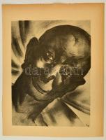 Ruzicskay György (1896-1993): Merengés. Algrafia, papír, jelzett az algrafián, 24,5×18,5 cm