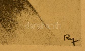 Ruzicskay György (1896-1993): Merengés. Algrafia, papír, jelzett az algrafián, 24,5×18,5 cm