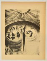 Ruzicskay György (1896-1993): Hódolat. Algrafia, papír, jelzett az algrafián, 24,5×18,5 cm