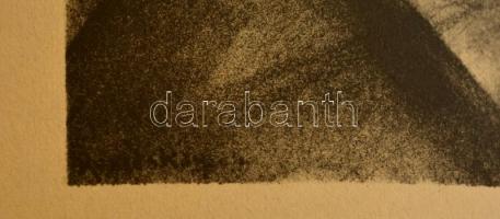 Ruzicskay György (1896-1993): Fehér ruhában. Algrafia, papír, jelzett az algrafián, 24,5×18,5 cm