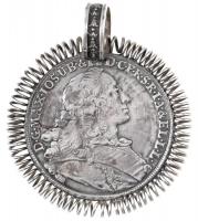 Német Államok / Bajorország 1756. Tallér Ag III. Miksa József München, füllel, fém spirálos keretben (br. 35,81g) T:2- German States / Bavaria 1756. Thaler Ag Maximilian III Joseph München, with ear, in metal sprial frame (br. 35,81g) C:VF Krause KM#500.2