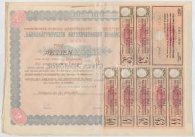 Budapest 1926. "Belvárosi Takarékpénztár Részvénytársaság" öt részvénye egyben 250P-ről, s...