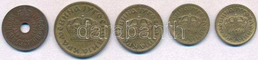 Jugoszlávia 1938. 25p Br + 50p Al-Br (2x) + 1D Al-Br + 2D Al-Br T:2 Yugoslavia 1938. 25 Para Br + 50 Para Al-Br (2x) + 1 Dinar Al-Br + 2 Dinara Al-Br C:XF