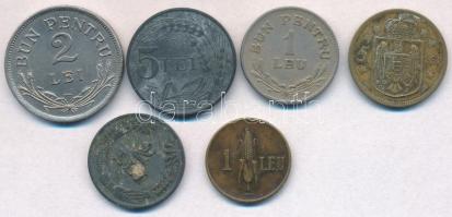 Románia 1924-1942. 1L-5L (6xklf) T:2,2-
Romania 1924-1942. 1 Leu - 5 Lei (6xdiff) C:XF,VF