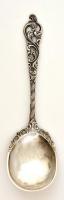 Ezüst(Ag) díszes kiskanál, jelzett, h: 15 cm, nettó: 25,4 g
