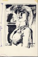 1984 Tardi Sándor tus (1938-) 28x19 cm