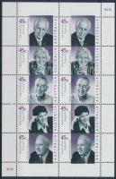 Legendás tudósok kisív, Legendary scientists mini sheet