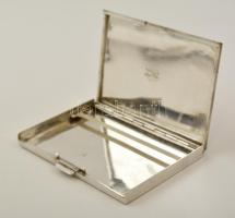 Ezüst (Ag.) cigarettatárca, jelzett, belül monogrammal,  11×8 cm, nettó:165 g
