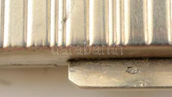 Ezüst (Ag.) cigarettatárca, jelzett, belül monogrammal,  11×8 cm, nettó:165 g