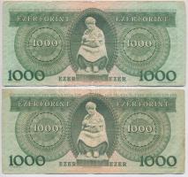 1983. november 10. 1000Ft "B" + 1993. 1000Ft "E" T:III,III-
