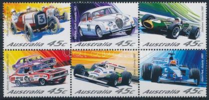 Versenyautók sor hatostömbben, Race Cars set block of 6