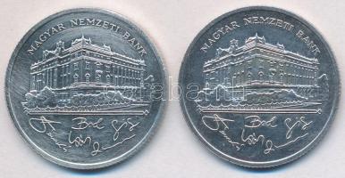 1992. 200Ft Ag "MNB" (2x) T:2