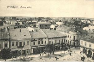 Drohobych, Drohobycz; Ogólny widok / general view, J. M. Oberlanders and Herman Lichts shops, square (EK)