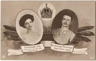 Trónörökös pár Károly Ferenc József és Zita hercegnő / throne heir Charles IV and Zita