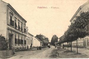 Felsőlövő, Oberschützen; Fő utca, Neubauer szálloda. Kirnbauer Ottó kiadása / main street with hotel