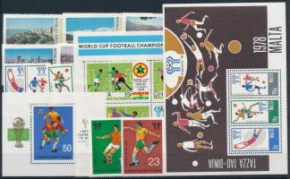 Football 10 stamps + 3 blocks, Labdarúgás motívum 10 klf bélyeg + 3 klf blokk