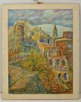 TM jelzéssel: Vár. Vegyes technika, karton, 53×40 cm