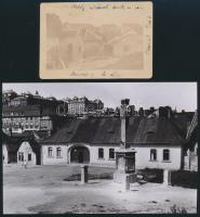 cca 1930 Budapest, Tabán, 4 db fotó, ebből három vintage kép, egy pedig mai nagyítás, 6x9 cm és 18x1...