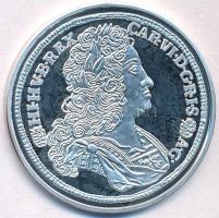 DN "Történelmi féltallérok utánveretben - III. Károly féltallérja 1724" Ag emlékérem tanúsítvánnyal (10,37g/0.999/35mm) T:PP