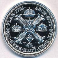 DN "Történelmi féltallérok utánveretben - II. Lipót féltallérja 1791" Ag emlékérem tanúsít...