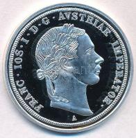 DN "Történelmi féltallérok utánveretben - Ferenc József féltallérja 1855" Ag emlékérem tanúsítvánnyal (15g/0.333/35mm) T:PP