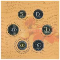 2009. 5Ft-200Ft "Haydn" (6xklf) forgalmi érme sor + "Joseph Haydn" Ag emlékérem ...
