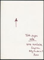 cca 1975 Négy szerző, 4 db feliratozott, vintage fotóművészeti alkotása, az egyik kép sarkán törésny...