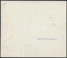 cca 1940 Haár Ferenc (1908-1997) hagyatékából 2 db vintage budapesti fotó, az egyik pecséttel jelzet...