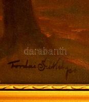 Tordai jelzéssel: Erdő részlet. Olaj, vászon, festék kopással, keretben, 40×50 cm